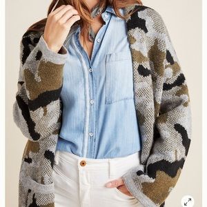 Vera Camo Cardigan Sweater